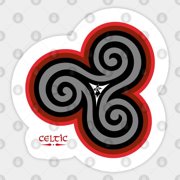 Celtic triskele Sticker by Artist Natalja Cernecka